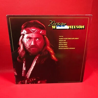 WILLIE NELSON 20 Of The Best 1982 vinyl LP Funny How Time Slips Away Hello Walls - Image 1 of 4