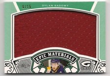 Dylan Sadowy 2016 Leaf Genesis Epic Materials Game Used Jersey Emerald /15