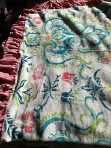 *RARE* Matilda Jane CORA EUC Fleece Ruffle Edge Plush Soft Blanket - Picture 1 of 5