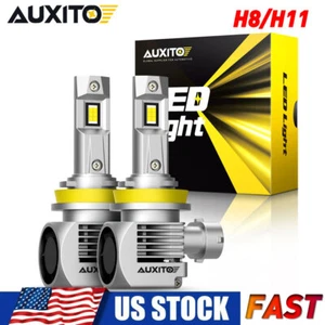 Auxito LED Headlight H11 Low Beam Bulb Canbus Kit 20000LM 6000K Ultra Bright Q16 - Picture 1 of 12