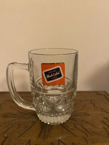Carling Black Label Vintage Lager Beer HALF PINT Glass Tankard With Handle. - Picture 1 of 2