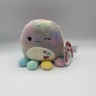 New SQUISHMALLOWS 5" OPAL the Octopus Soft Tie Dye Valentines 💕 Plush Toy BNWT
