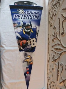 Vintage Wincraft Adrian Peterson Minnesota Vikings Pennant - Picture 1 of 10