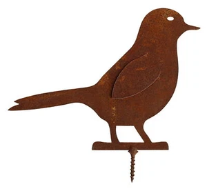 Rost Taube zum Einschrauben rostiger Vogel Gartendeko Metall Gartendekoration - Bild 1 von 3