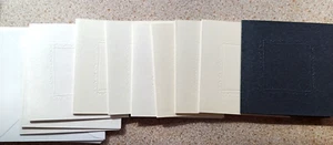 10 Asst Pearl tarjetas plegables individuales en blanco 89 mm cuadrados con emb 4 cm cuadrados y blanco Env NUEVO - Imagen 1 de 1