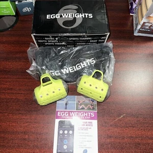 Egg Weights Cardio Max 3.0 lb Set with Case Weighted Yoga Dumbbell Lime Green - Picture 1 of 3