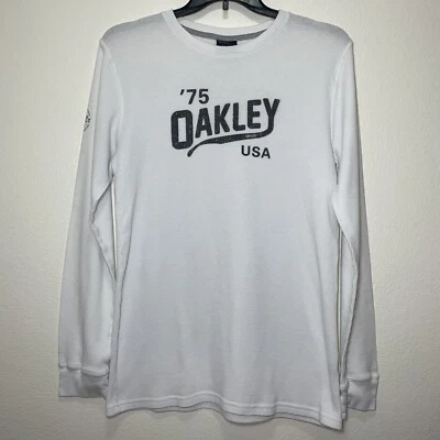 Sudadera para Hombres Oakley Jersey Cuello Redondo Blanco Algodón Golf Gráfico EE. UU. 1975 Foto 1 de 4