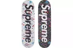 Supreme Airbrush Floral Skateboard Decks SET White and Black SS19 - Picture 1 of 1