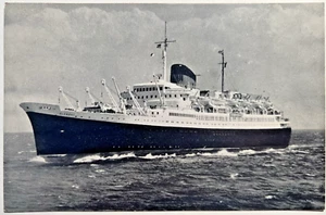 FRANZÖSISCHE LINIE SS FLANDRE Ozeandampfer Passagierschiff 1951 Postkarte Costa Kreuzfahrten D9 - Bild 1 von 5