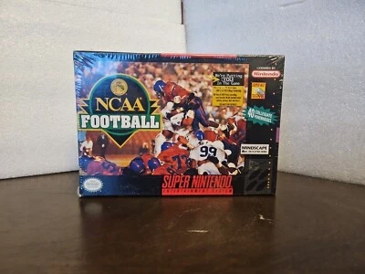NCAA Football (Super Nintendo SNES 1994) *New & Sealed* Factory H-Seam US NTSC - Image 1 of 4