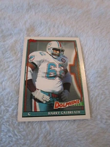 1990 Topps Miami Dolphins Harry Galbreath #111 - Picture 1 of 2