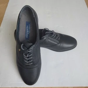 EASY SPIRIT Anti Gravity Women’s Size 10B leather upper Navy lace up flat - Picture 1 of 15