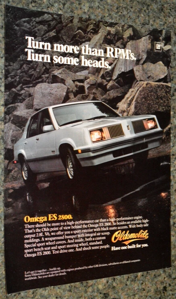 Oldsmobile Omega Es 2800 1983 anuncio original impreso anuncio 83 Foto 1 de 1