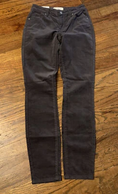 Pantalones para mujer PacSun tiro medio más delgados gris terciopelo talla 24 estilo 0126 nuevos Foto 1 de 4