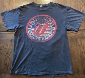 ROLLING STONES Shirt Zip Code Tongue JAGGER Richards 2015 N American Tour L?. - Picture 1 of 5