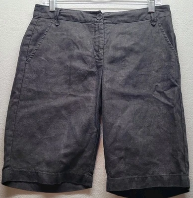 Pantalones Cortos Para Mujer Eileen Fisher Negros Fácil Ajuste Cómodos Lino Orgánico Talla PS Foto 1 de 4