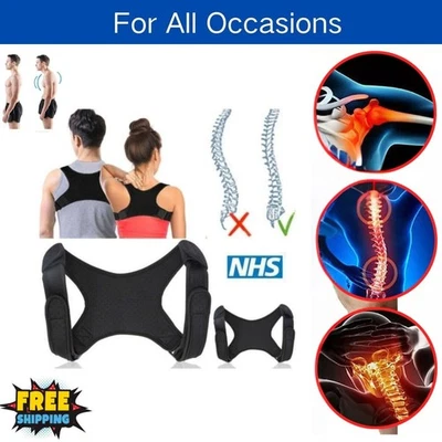 Adjustable Posture Corrector Back Brace Men Women Lumbar Shoulder Support Belt
