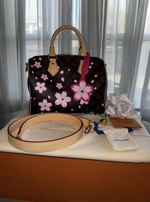 Nuevo Bolso de Mano Louis Vuitton Murakami Flor de Cerezo Speedy 25 AGOTADO SE ENVÍA HOY Foto 1 de 4