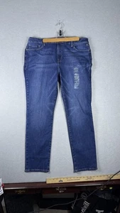 Tommy Hilfiger Jeans Womens 16 Blue Raleigh Skinny Denim Fitted Stretch Pants - Picture 1 of 12