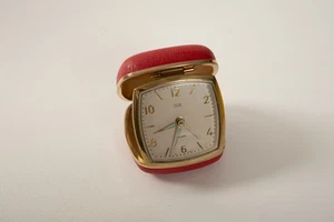 Elgin Red Alarm Clock (R4A/JSF6) Windup Working Germany - Picture 1 of 5