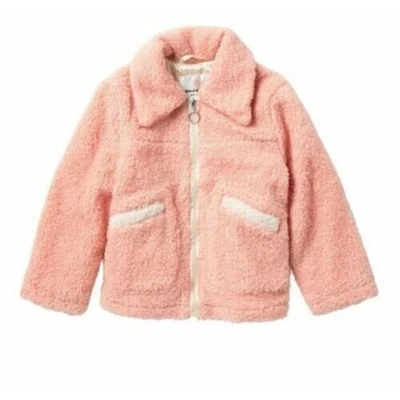 Urban Republic Girls Soft Faux Shearling Jacket In Pink Size 14 MSRP $85 - Image 1 of 2