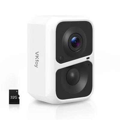 VKFOY Vicohome 2K Battery-Powered WiFi Security Camera, Outdoor/Indoor with AI Moti...