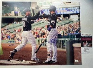 NOLAN ARENADO TREVOR STORY Autographed Signed 16x20 Photo Colorado Rockies COA - Picture 1 of 2