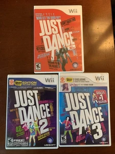 Just Dance 1 Just Dance 2 Just Dance 3 Lot All CIB Tested Great! - Picture 1 of 3