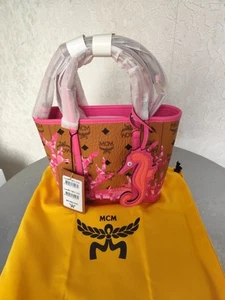 Original MCM Tasche Toni Coral pink Sangria Sunset NEU FULLSET cognac pink - Bild 1 von 6