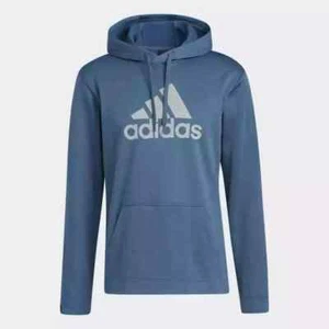 Nuevo verde azulado Adidas para hombre pequeña sudadera con capucha ropa deportiva Game and Go suéter polar GT0054 - Imagen 1 de 6