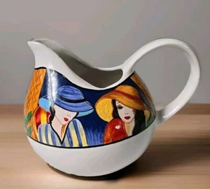 Furio Cafe Creamer French Ladies in Hats Theme Vintage 90's - Picture 1 of 7