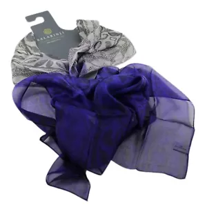 Aboriginal Art Design Silk Chiffon Scarf Bushvines Purple Australia Souvenir NEW - Foto 1 di 4
