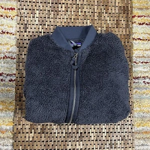 Patagonia Deep Pile Fleece Bomber Jacket Full Zip Forge Grey Women’s Size XL - Picture 1 of 4
