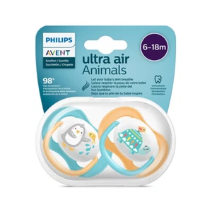 Philips ULTRA AIR ANIMALS BABY SOOTHERS - 6-18 MONTHS - Duo Pack - NEW - Picture 1 of 1