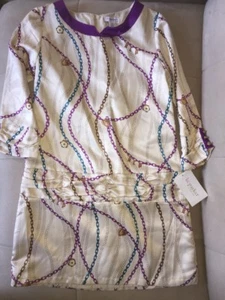 KLEID GRÖSSE 16 MÄDCHEN KC Parker NEU Neu mit Etikett $ 58 beige lila Ketten Party Kirche HOCHZEIT - Bild 1 von 9