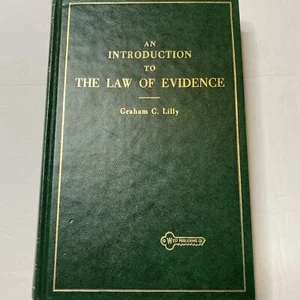 An Introduction to the Law of Evidence Hardcover Lilly 1978 First Edition - Imagen 1 de 8