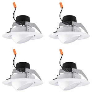 (case of 4) Hubbell LBEB6A7L35K9 WH PRESCOLITE LED Recessed Can Retrofit Kit - Picture 1 of 4