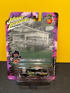 1/64 JOHNNY LIGHTNING 1955 CHEVROLET BEL AIR RAT FINK RACING CTC LTD BLACK - Picture 1 of 2