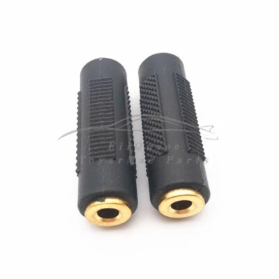 TWIN PACK - GOLD Audio Stereo 3.5mm Jack Female to Female Coupler Socket Adapter - Image 1 of 4