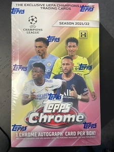 Topps 2021-22 Scatola carte collezionabili sportive cromata Champion League - 72 carte - Foto 1 di 3