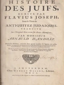 HISTOIRE DES JUIFS JOSEPH FLAVIUS GALLET 1700 \ - Foto 1 di 2