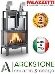 Palazzetti MX 86 L Linke Ecke Holzofen Natürliche Luft Kanalisiert 20,4 Kw - Bild 1 von 5