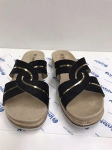 CIABATTA DONNA RAGAZZA INTRECCIO PELLE ZEPPA ANTISCIVOLO COMODA INBLU ART. SA43  - Imagen 1 de 8