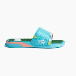 Reef Mulligan Slide Sandals Golf Ball Tee Holder Men's Size 10 Tropics Grass NEW - Picture 1 of 3