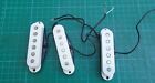 Set Of Three Strat Type Pick Ups,All 6K(Ish) With White Covers, Springs & Screws