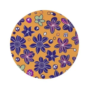 Flächenteppich_Rund Teppich_60"_100 % Polyester Raupe_Hübsches Blumenmuster (OB) - Bild 1 von 6