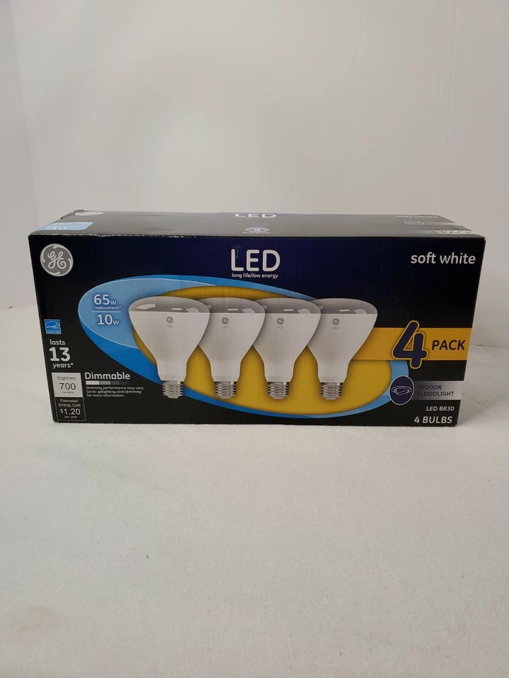 GE Lighting GE 4PK 10W Sw R30 Bulb 40925 LED Flood Soft White Lighting - Image 1 of 1