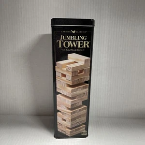 Spin Master Games Jumbling Tower Party Game - 48 Solid Wood Pieces Blocks - Imagen 1 de 4