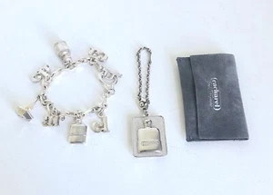 PULSERA Y LLAVERO 100% AUTÉNTICO DE COLECCIÓN DÉCADA DE 1990 TONO PLATEADO CACHAREL RARO - Imagen 1 de 9