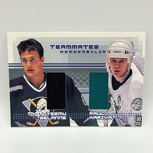 2000-01 Be A Player Memorabilia Update Teammates Teemu Selanne/Paul Kariya #26 - Picture 1 of 2